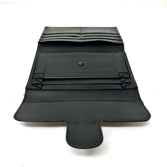 GUCCI horsebit black leather trifold vintage wallet, made in Italy - Picture 8 of 15